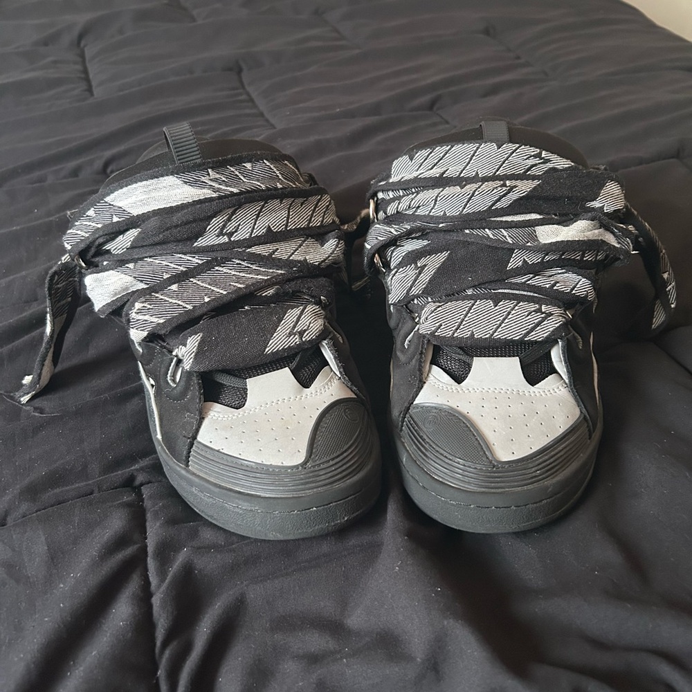 Lanvin Black and Gray Sneakers Modern Design